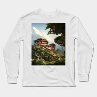 A Village in the Himalayas Long Sleeve T-Shirt